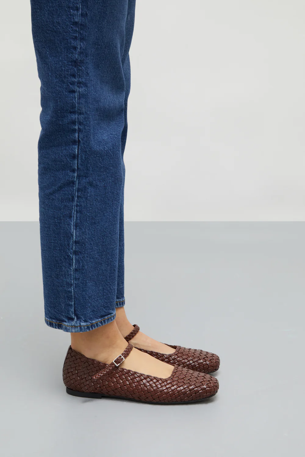 Julieta Mary Janes in Chocolate Braided Leather - Image 7