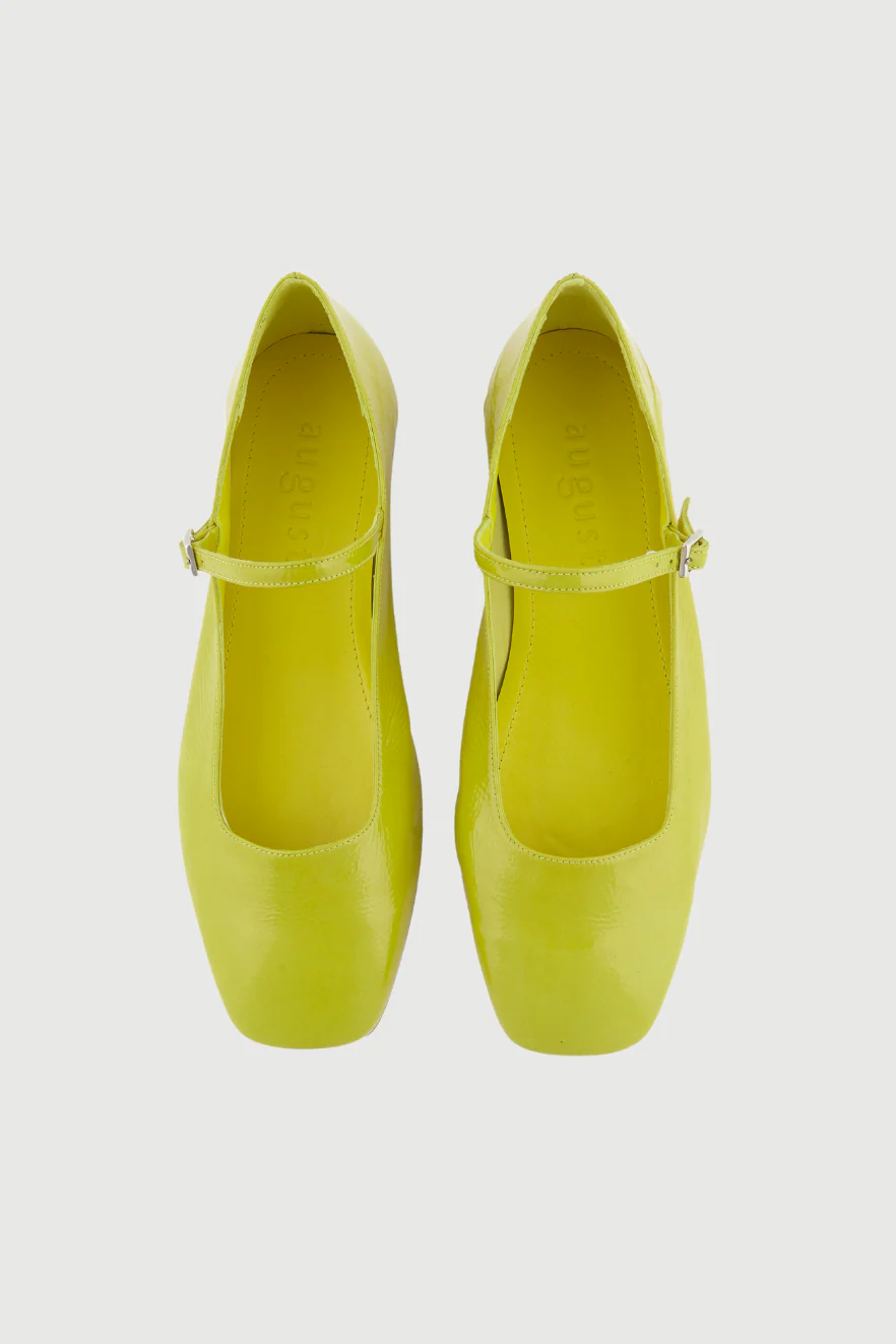 Julieta Mary Janes in Lime-coloured Patent Leather - Image 5
