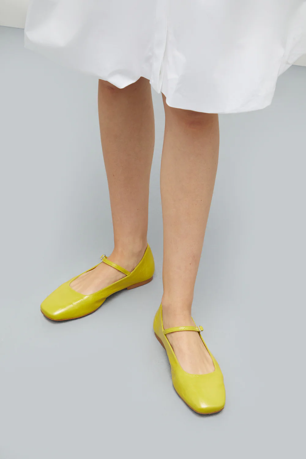 Julieta Mary Janes in Lime-coloured Patent Leather - Image 6