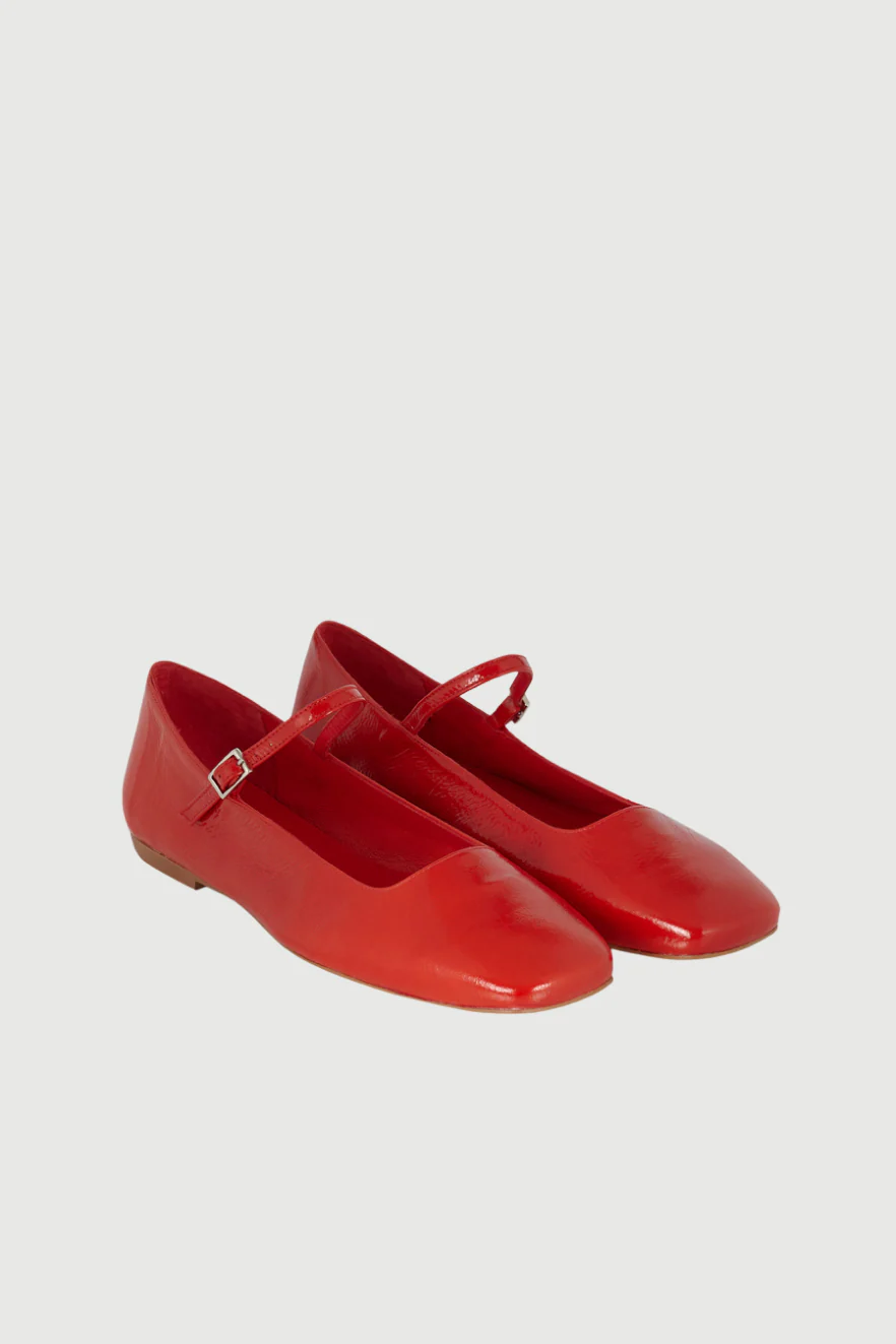 Julieta Mary Janes in Red Patent Leather - Image 3