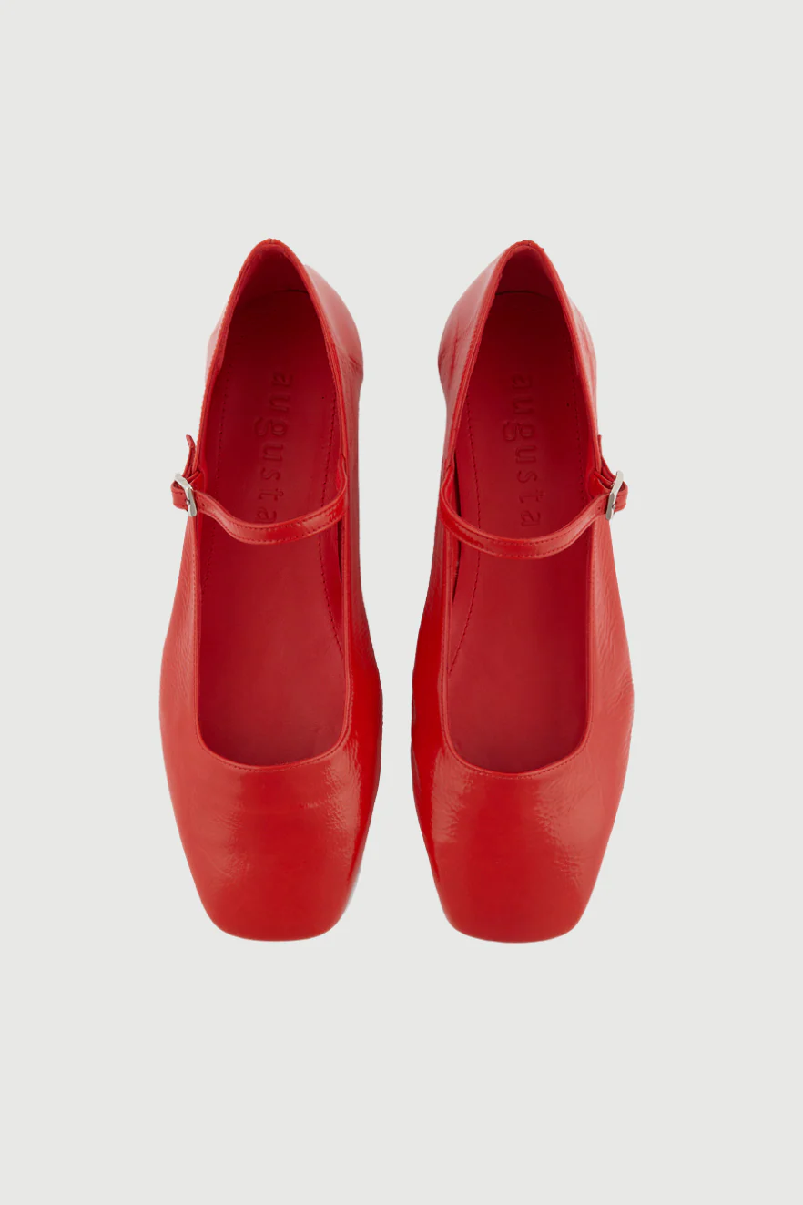 Julieta Mary Janes in Red Patent Leather - Image 5