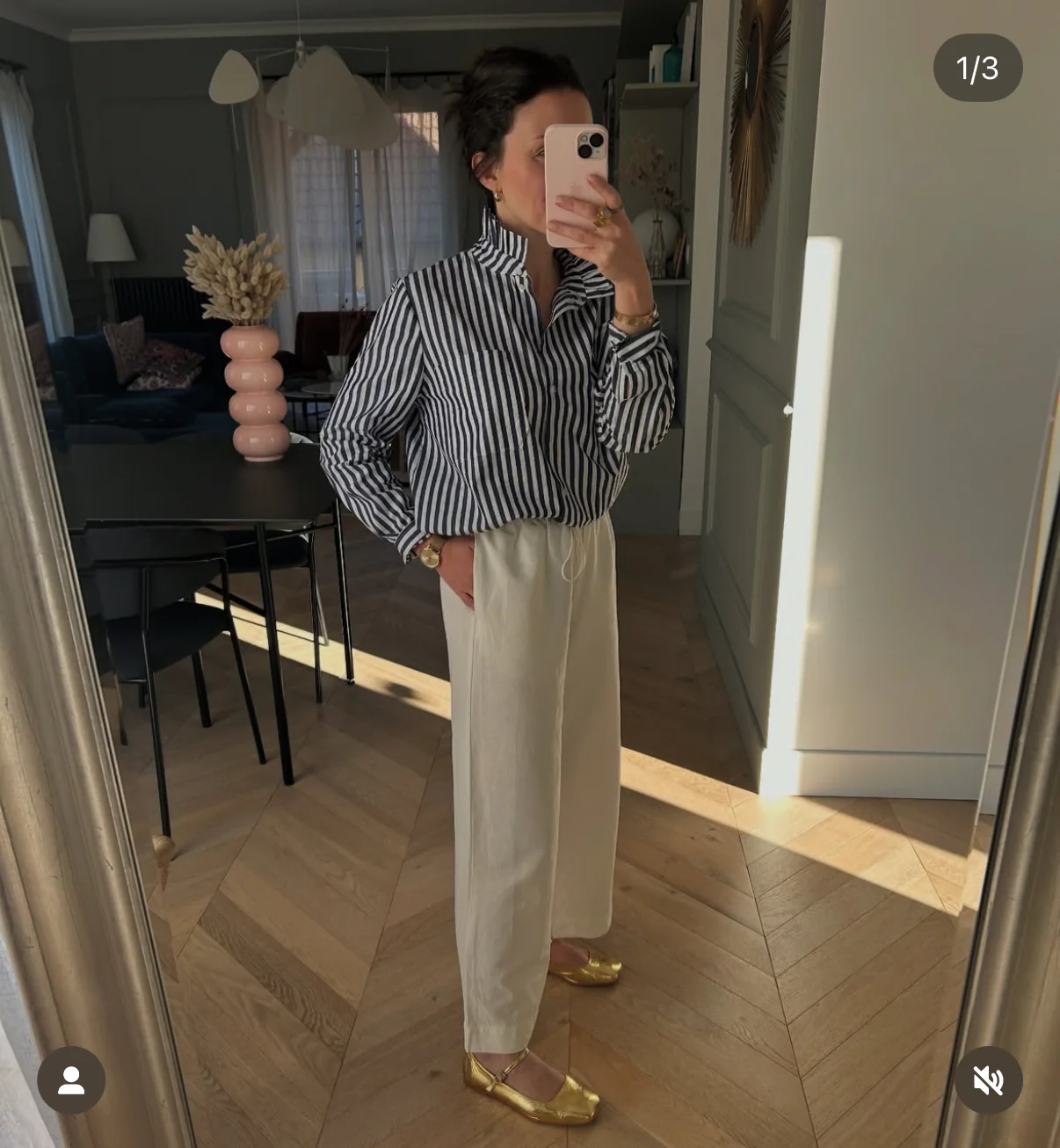 Julieta Mary Janes in Gold Leather - Image 6