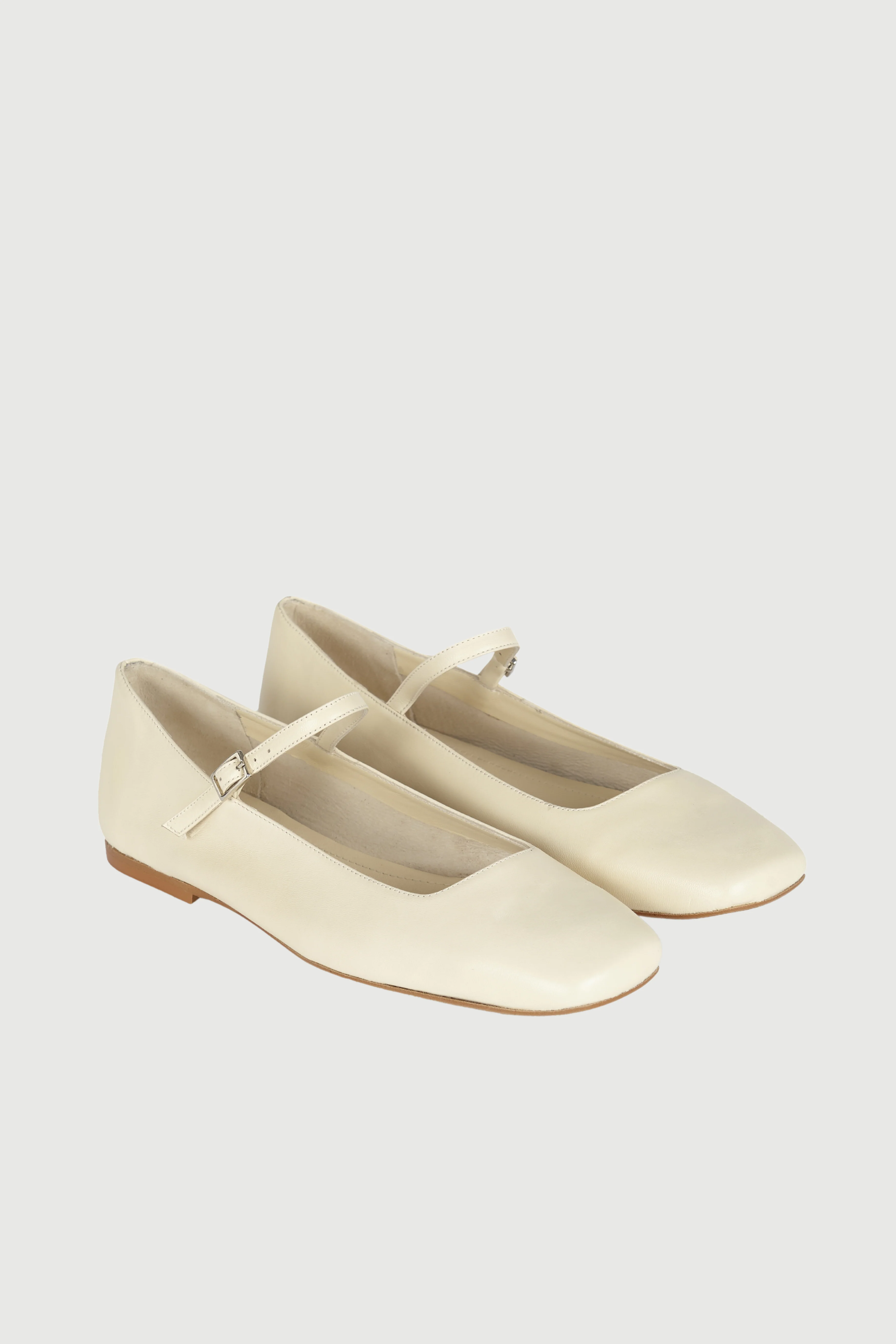 Julieta Mary Janes in Ivory Leather - Image 3