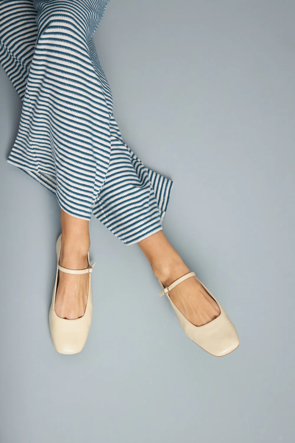 Julieta Mary Janes in Ivory Leather - Image 4