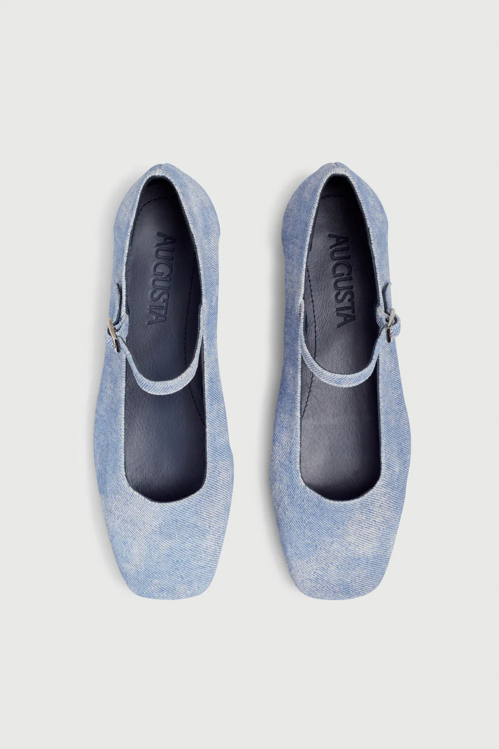 Julieta Mary Janes in Denim-Effect Leather - Image 5