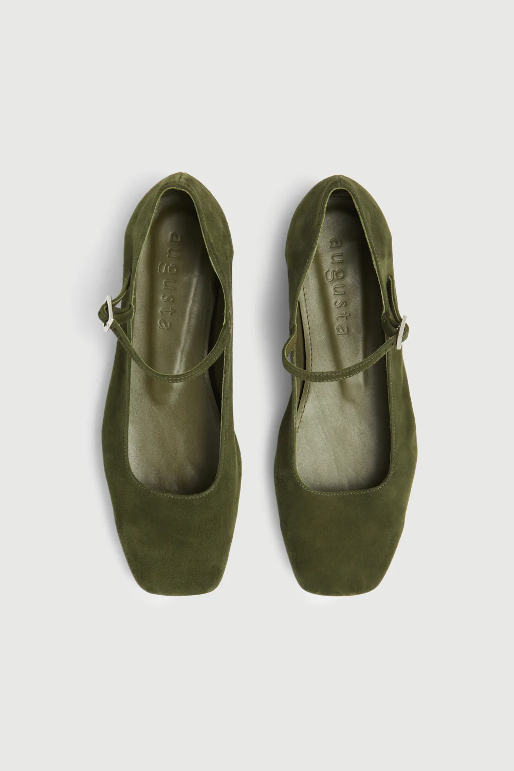 Julieta Mary Janes in Khaki Suede - Image 5