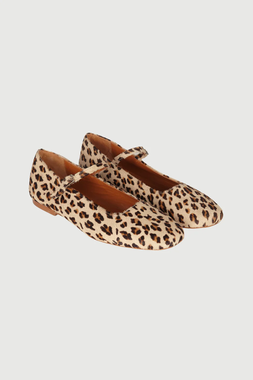 Julieta Mary Janes in Leopard Print Calf Hair - Image 3