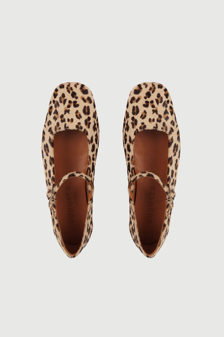 Julieta Mary Janes in Leopard Print Calf Hair - Image 4