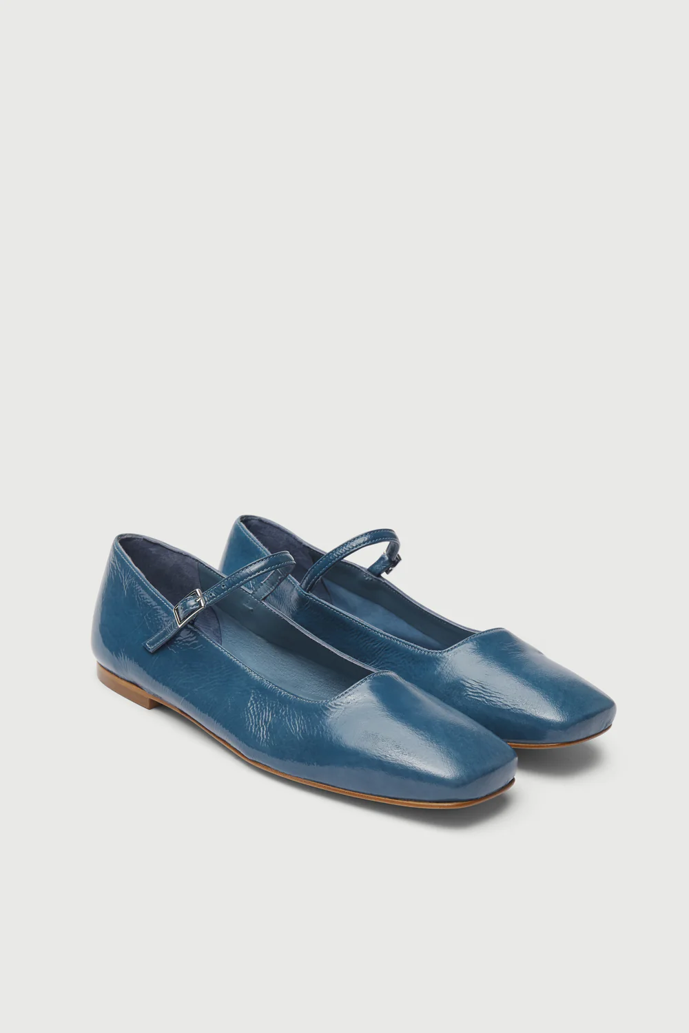 Julieta Mary Janes in Blue Patent Leather - Image 3