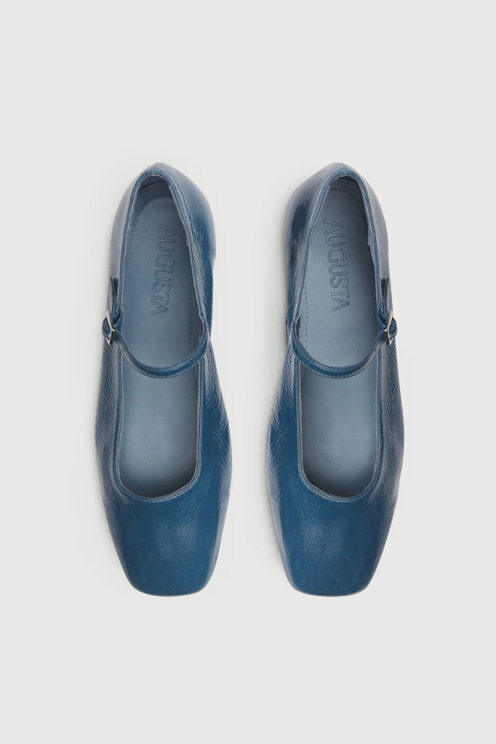 Julieta Mary Janes in Blue Patent Leather - Image 5