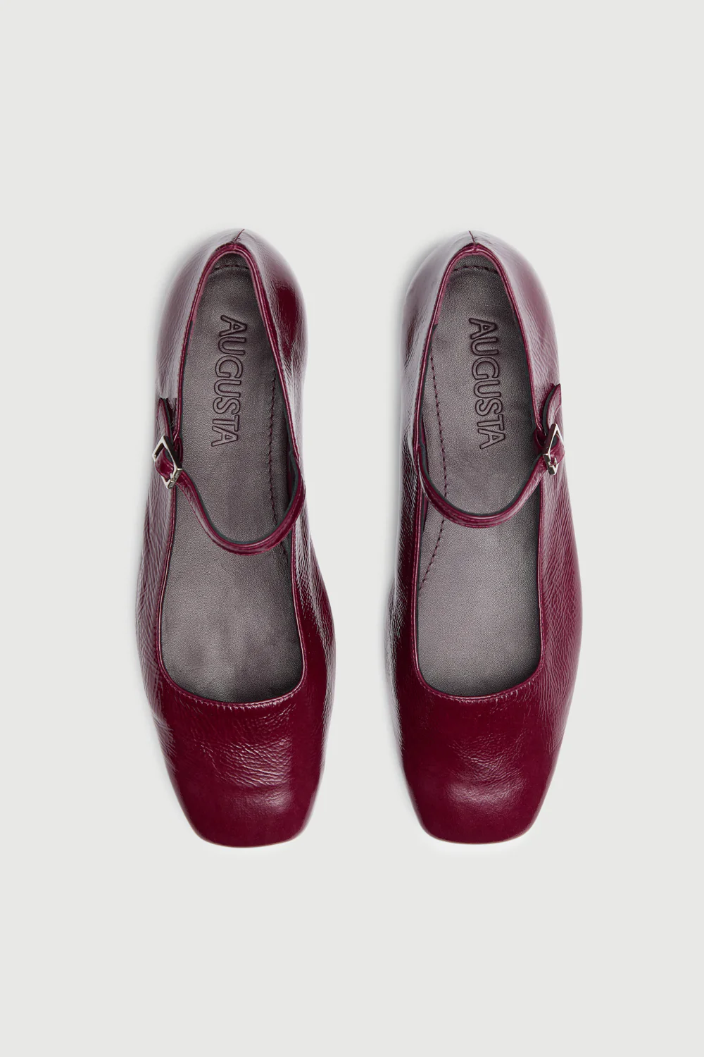 Julieta Mary Janes in Burgundy Patent Leather - Image 5