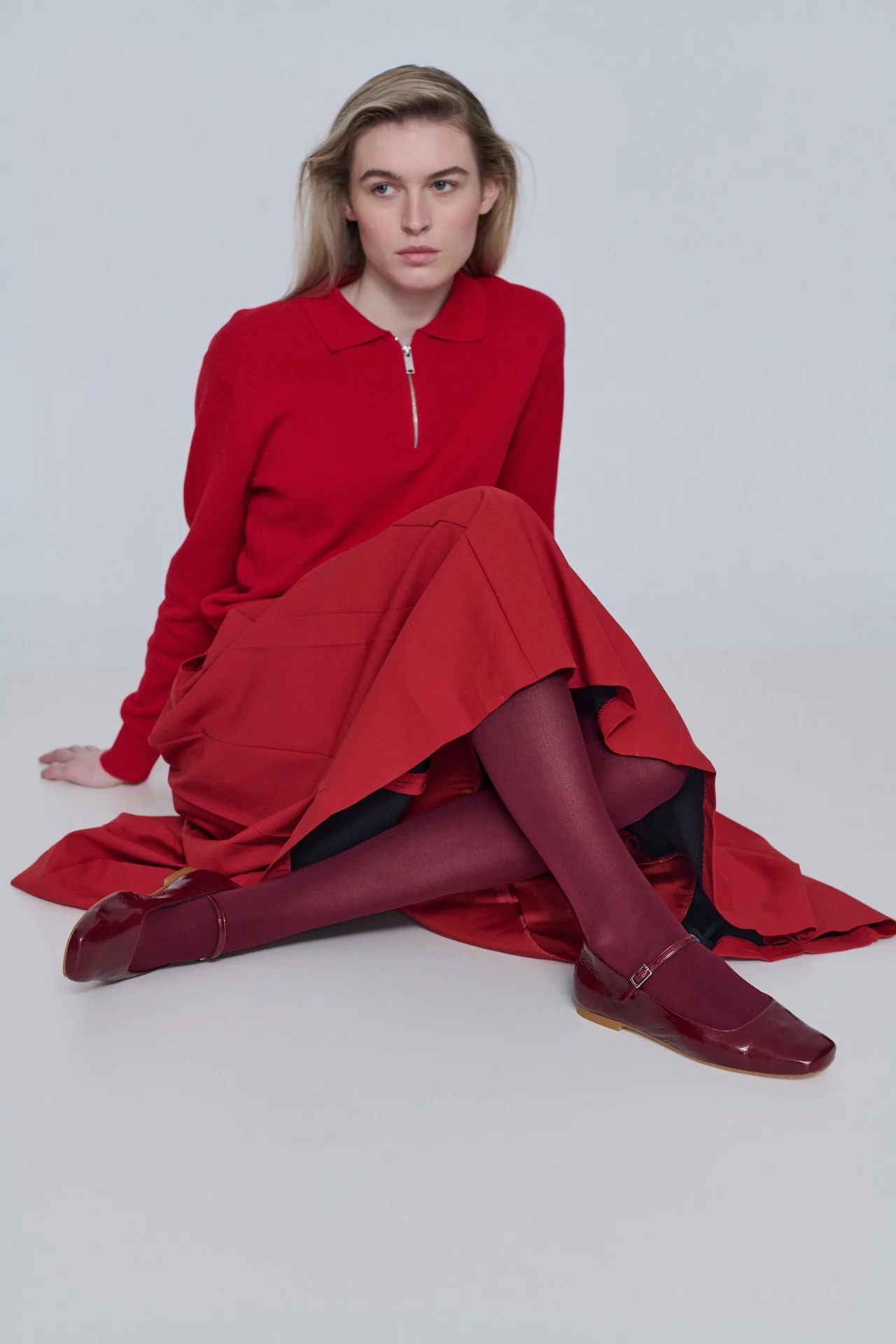 Julieta Mary Janes in Burgundy Patent Leather - Image 7