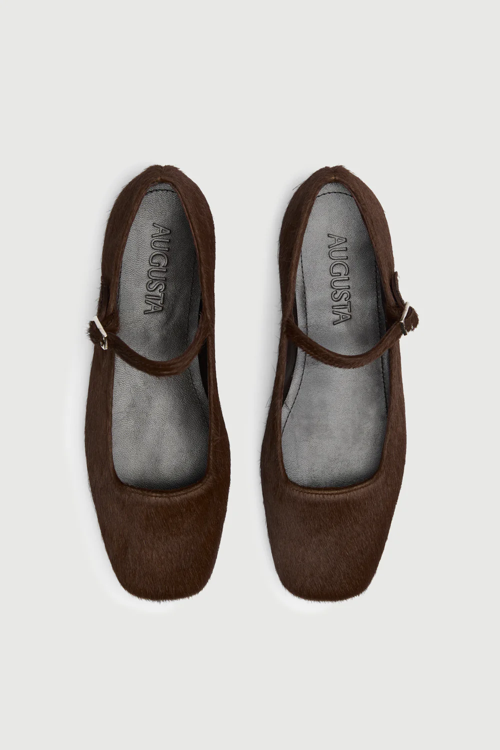 Julieta Mary Janes in Chocolate Calf Hair - Image 5
