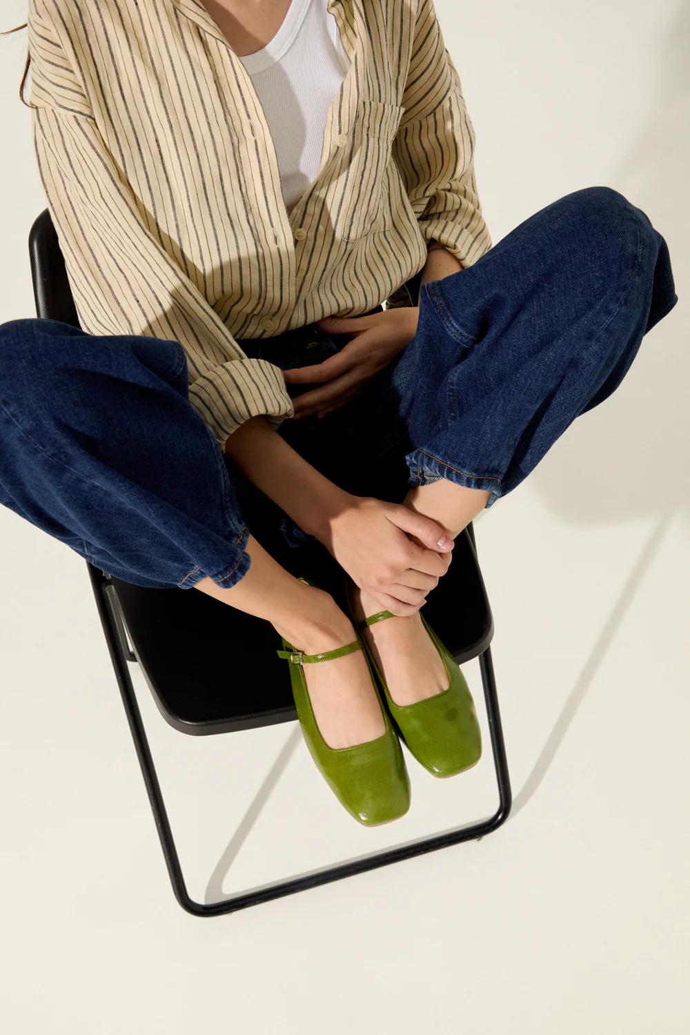Julieta Mary Janes in Green Patent Leather - Image 7