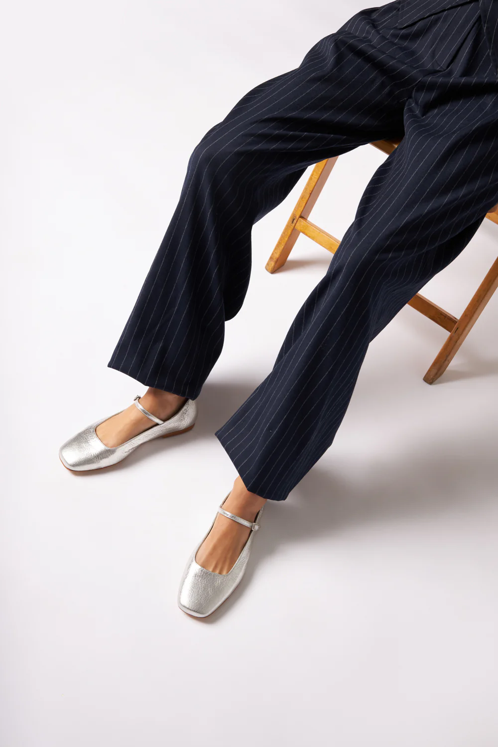 Julieta Mary Janes in Silver Leather - Image 7
