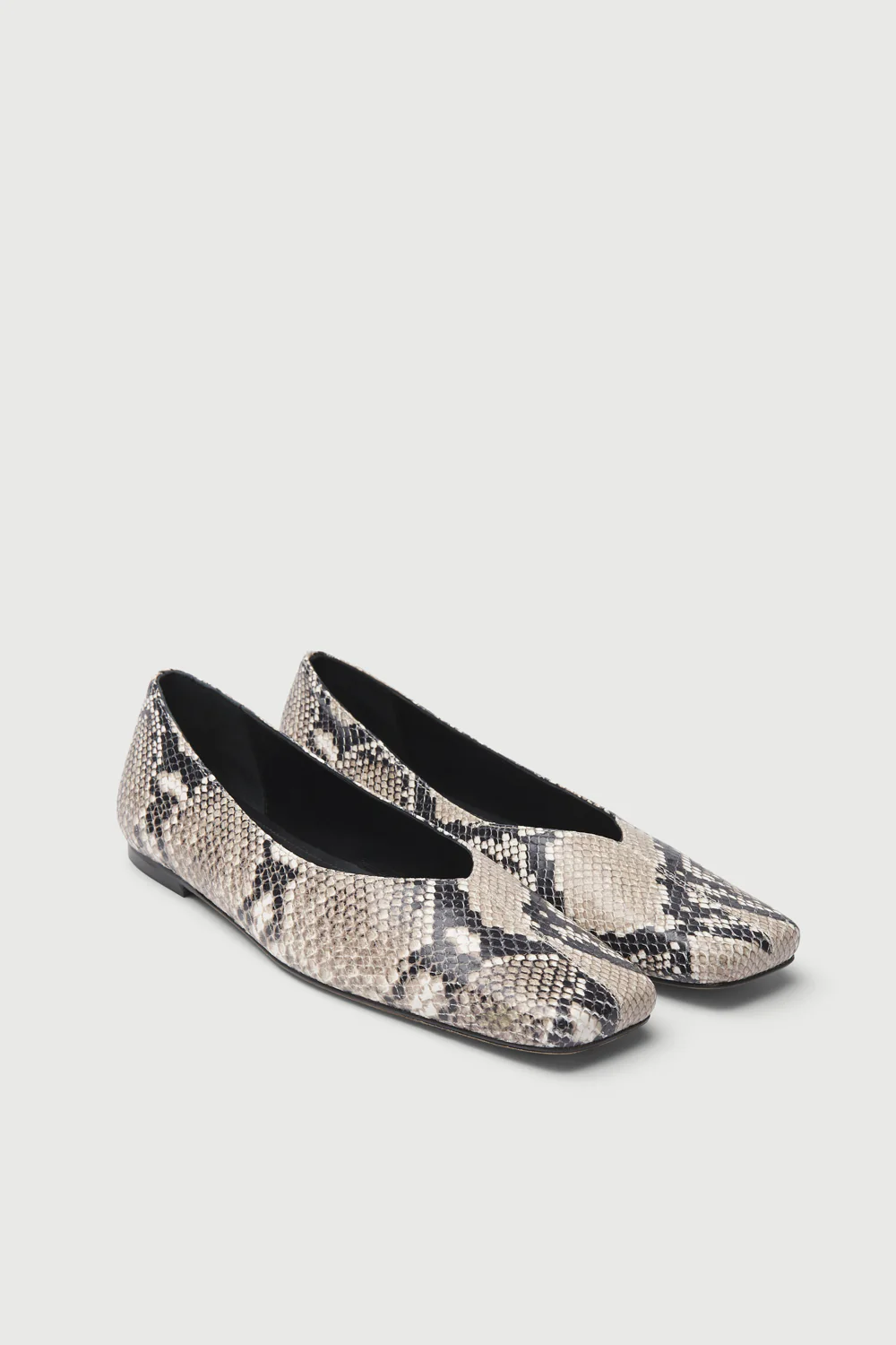 Kate Ballet Flats in Snake Print Leather - Image 3
