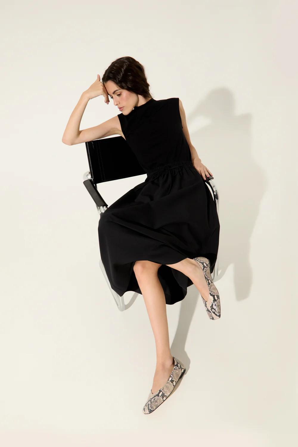 Kate Ballet Flats in Snake Print Leather - Image 7