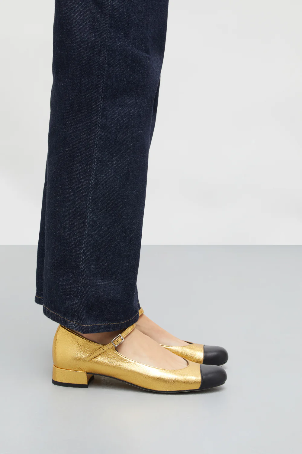 Lola Mary Janes in Gold Leather - Image 4