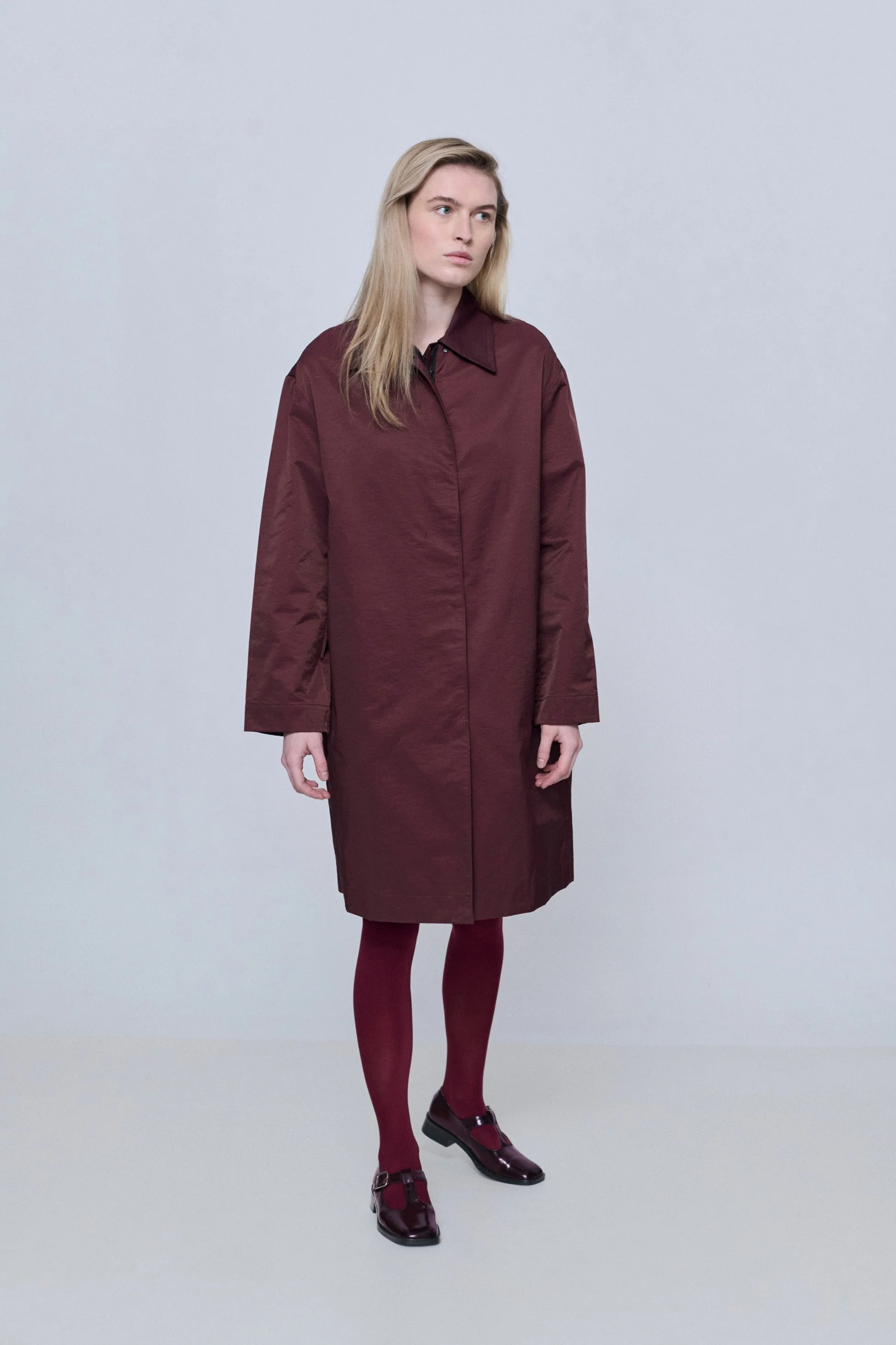Lucy T-Bar in Burgundy Leather - Image 4