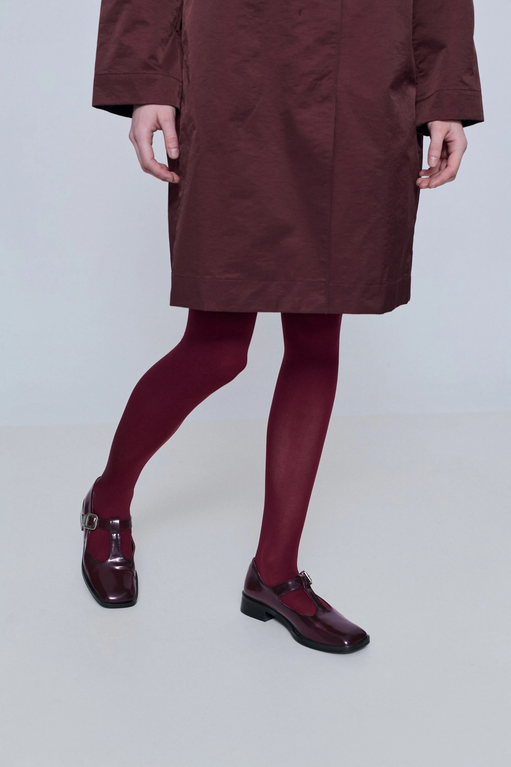 Lucy T-Bar in Burgundy Leather - Image 6