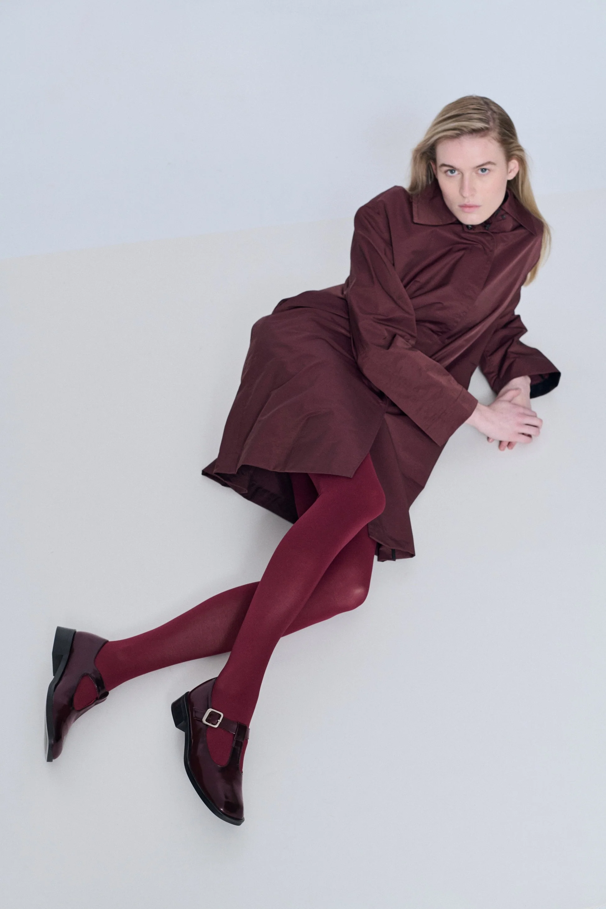Lucy T-Bar in Burgundy Leather - Image 7