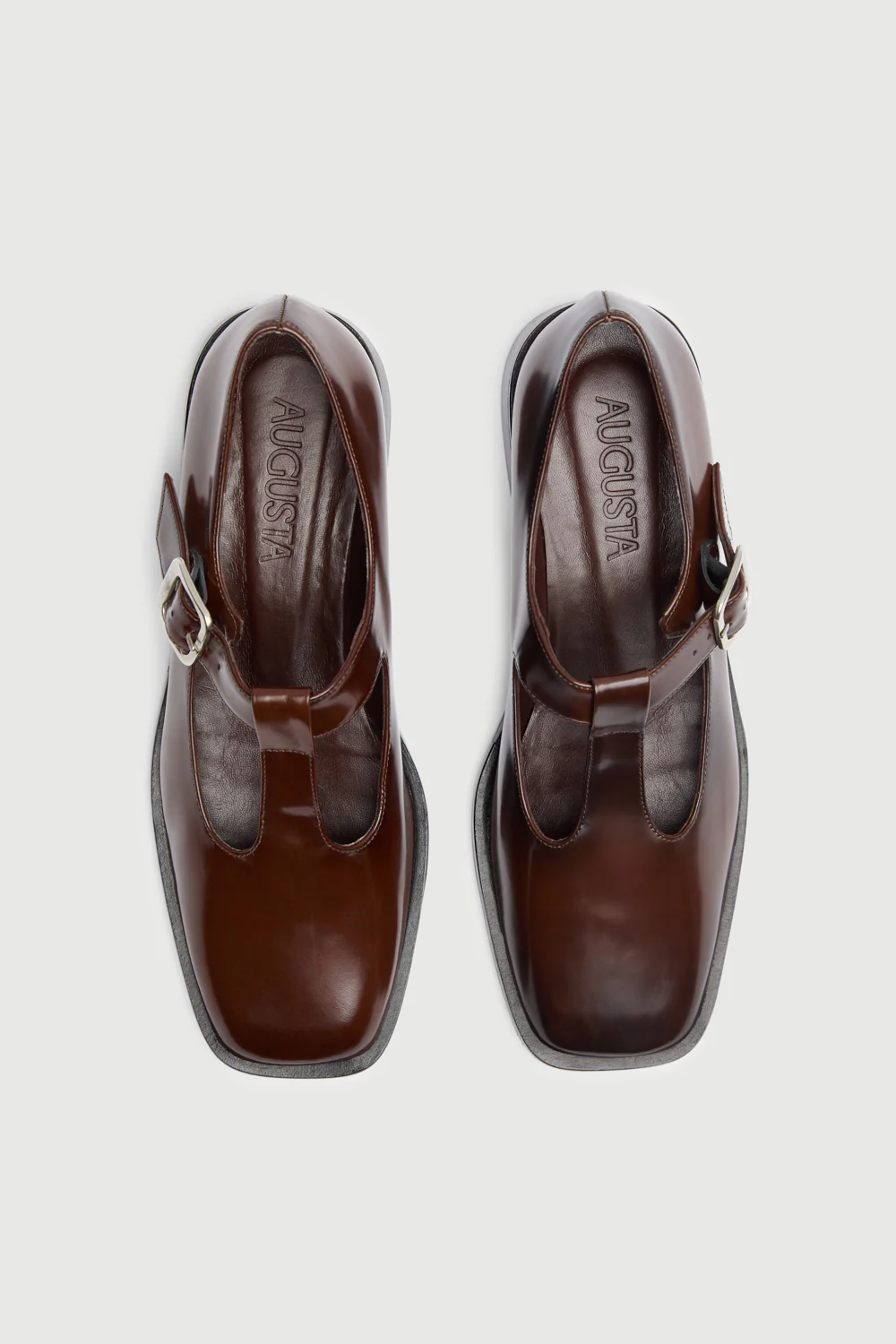 Lucy T-Bar in Caramel Leather - Image 5