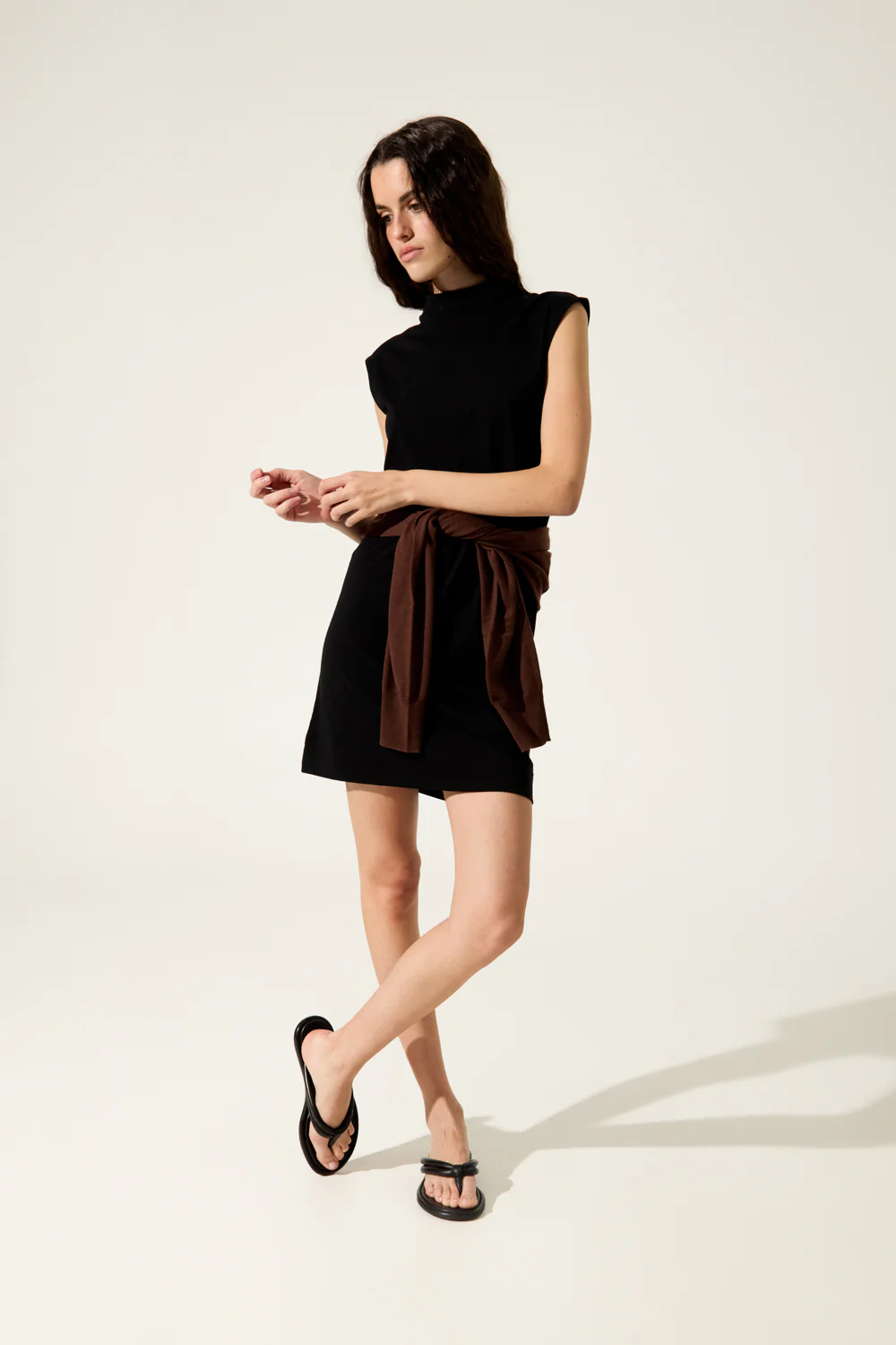 Mia Sandals in Black Leather - Image 8