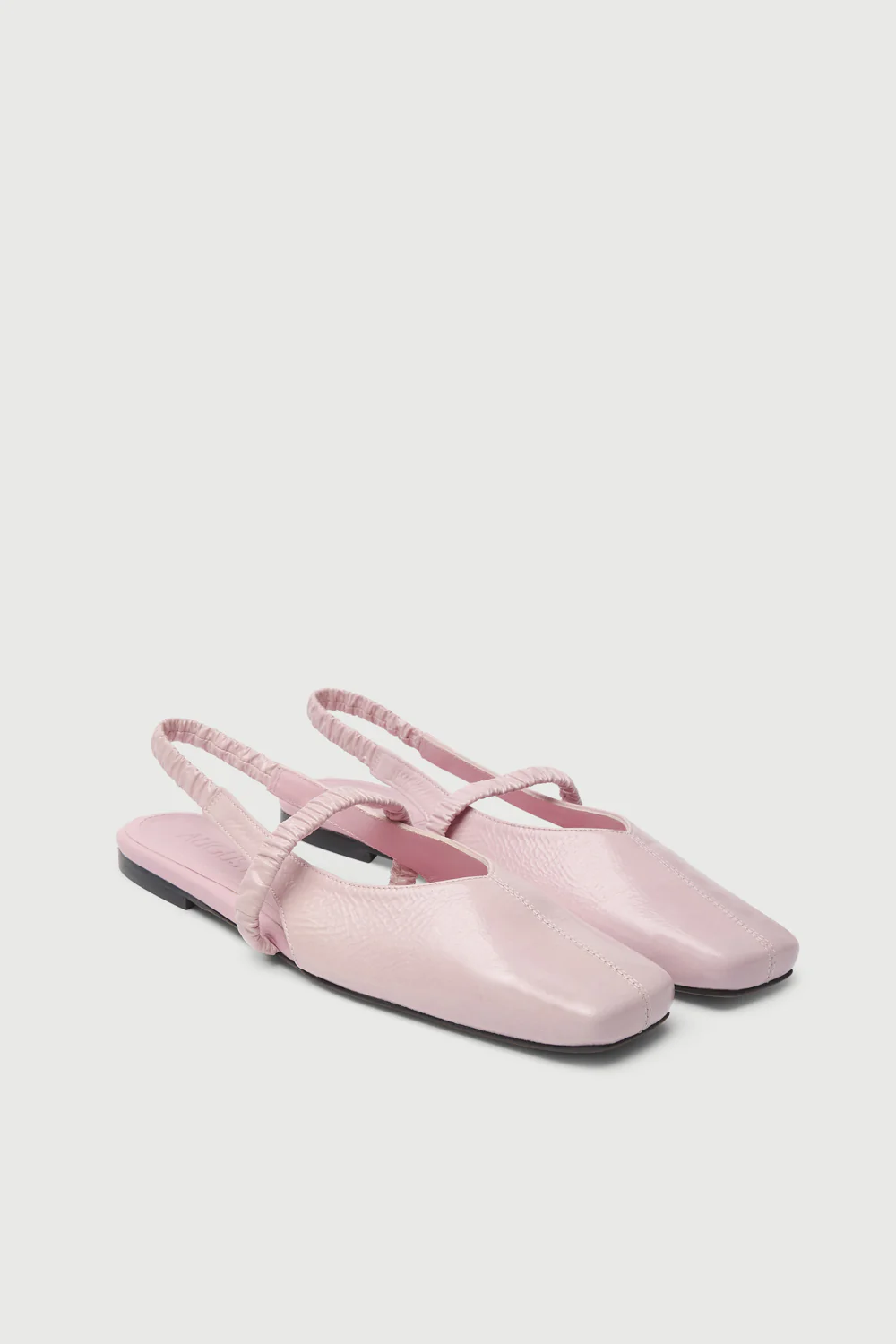 Patti Slingback Flats in Pink Patent Leather - Image 3