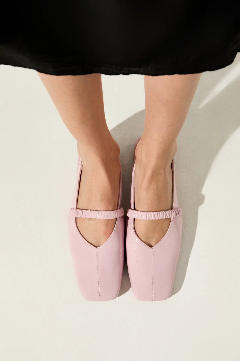Patti Slingback Flats in Pink Patent Leather - Image 4