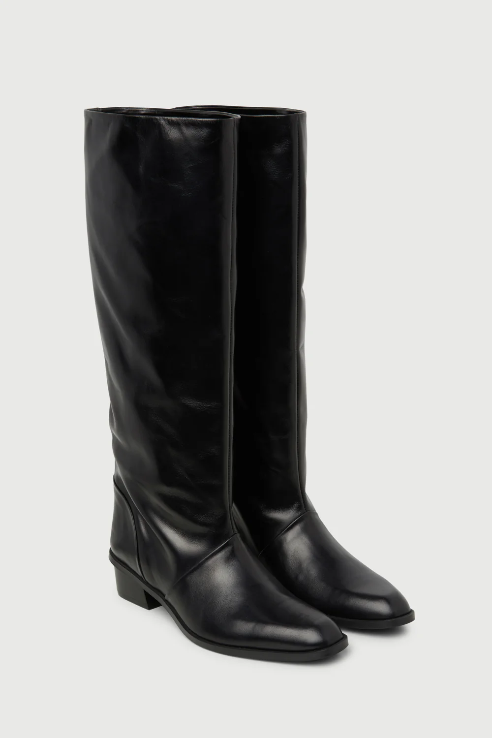 Sarah Boots in Black Leather - Image 3