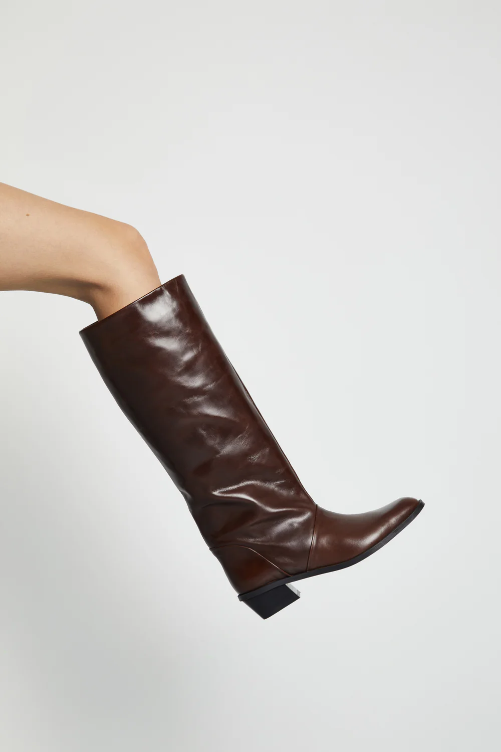 Sarah Boots in Chocolate Leather - Image 3