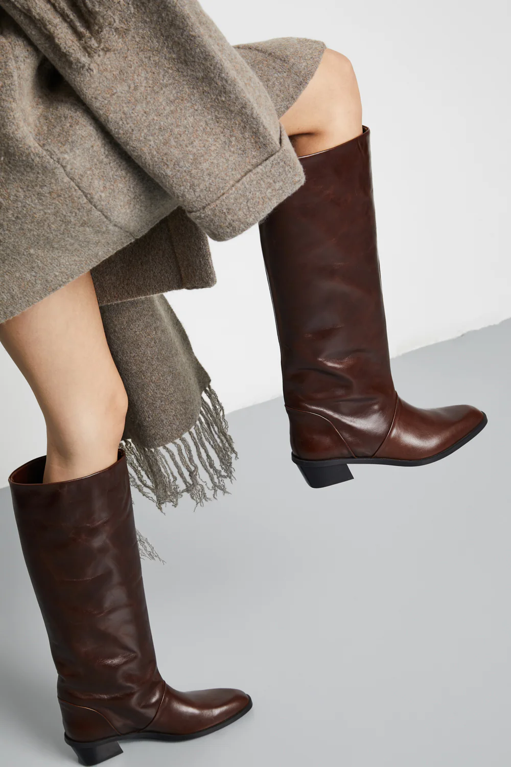 Sarah Boots in Chocolate Leather - Image 6