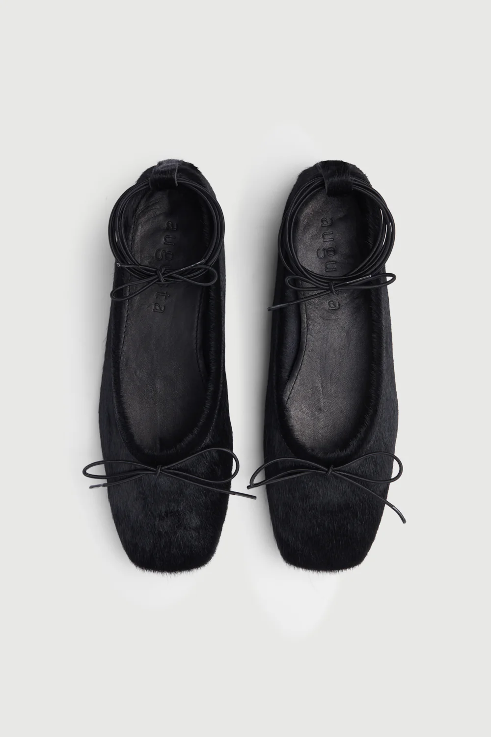 Sienna Ballet Flats in Black Calf Hair - Image 5