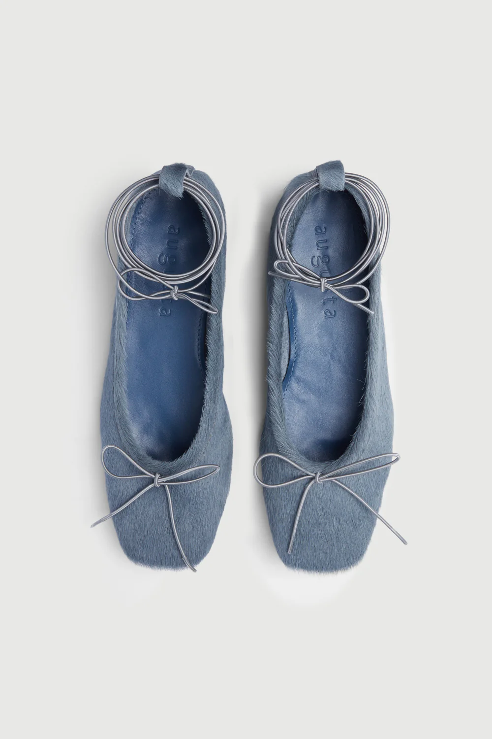 Sienna Ballet Flats in Grey Calf Hair - Image 5