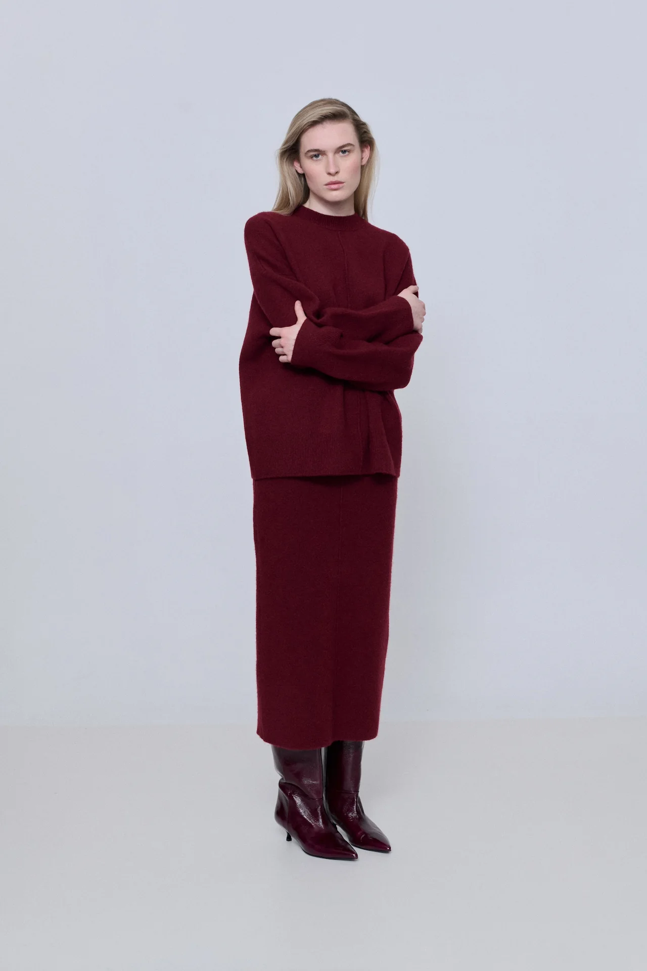 Sydney Boots in Burgundy Patent Leather - Image 4