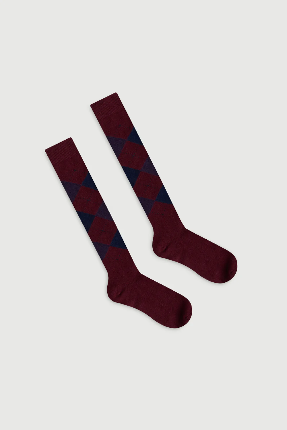 The Argyle Socks Burgundy