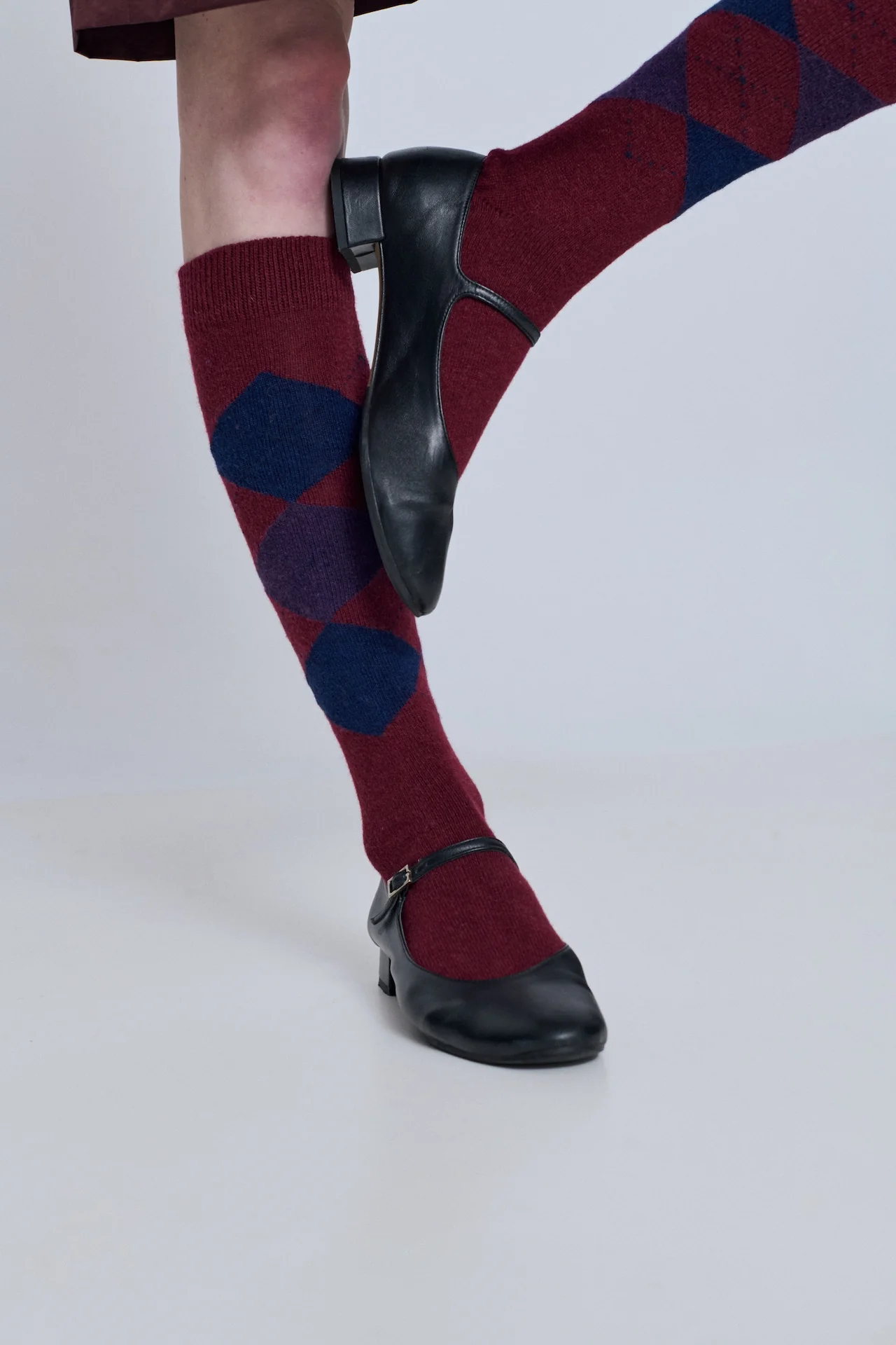 The Argyle Socks Burgundy - Image 3