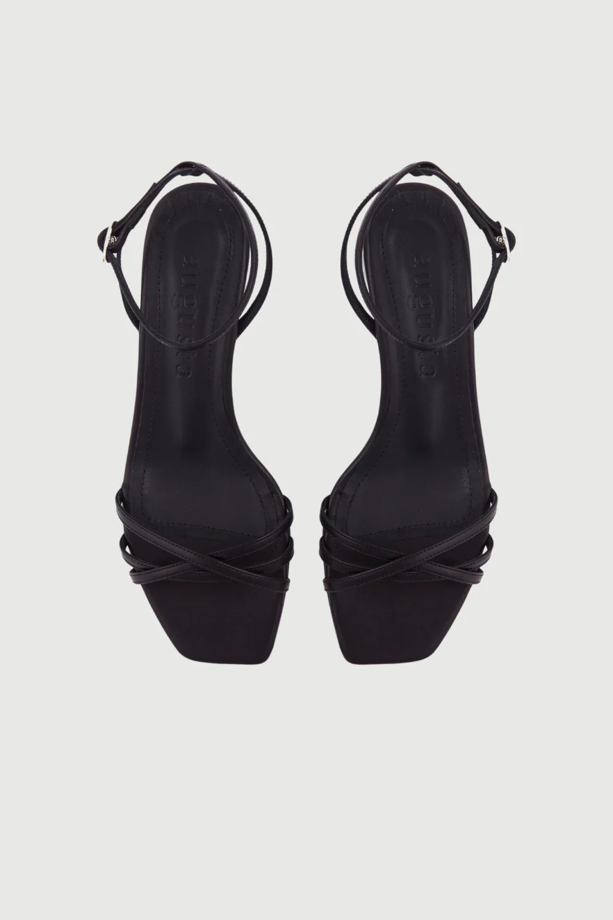 Uma Sandals in Black Leather - Image 5