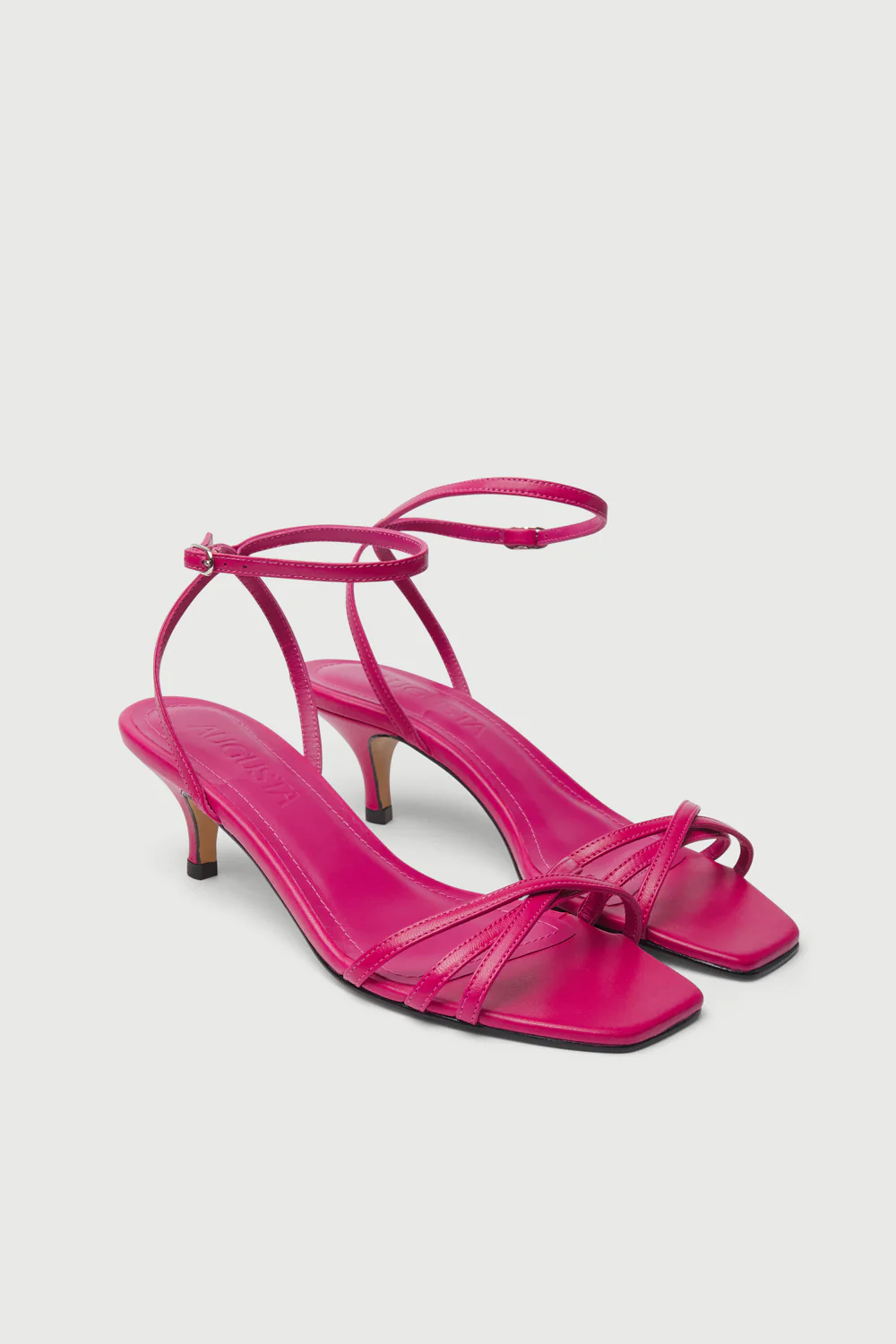 Uma Sandals in Fuchsia Pink Leather - Image 3