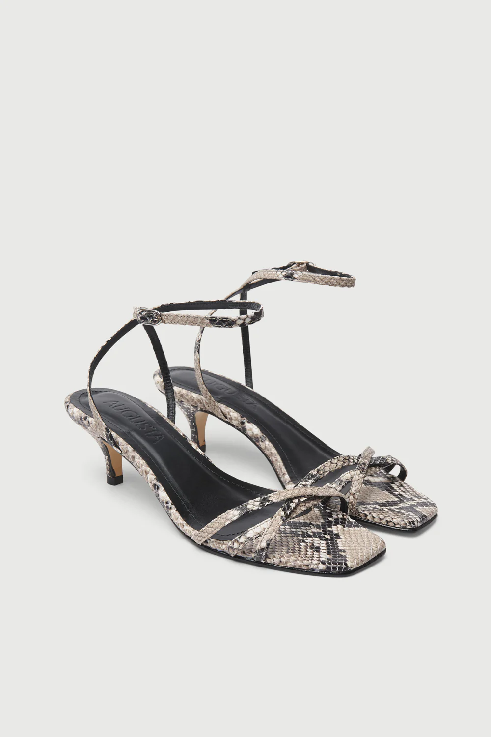 Uma Sandals in Snake Print Leather - Image 3