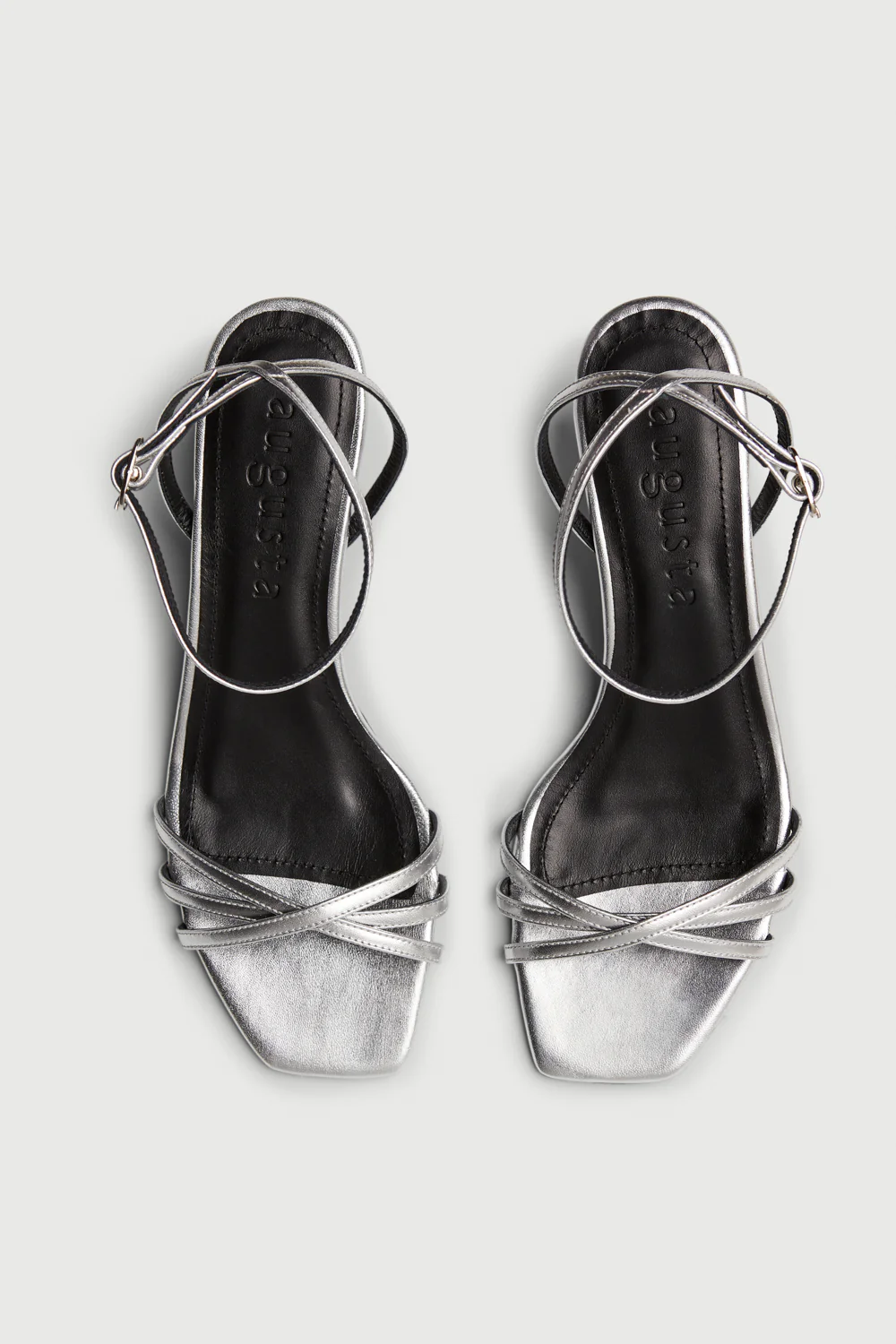 Uma Sandals in Silver Leather - Image 5