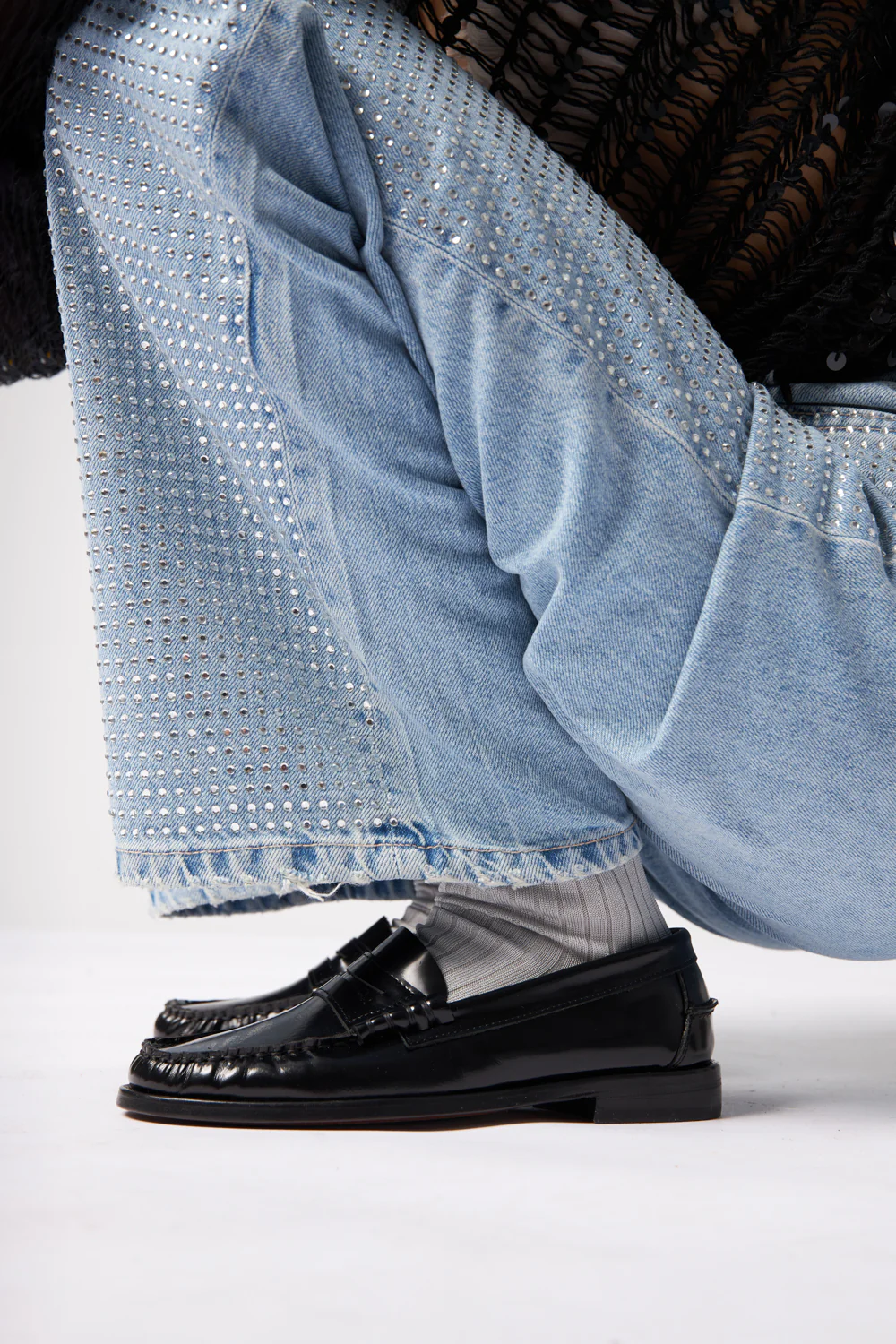 Zoe Loafers in Black Leather - Image 2