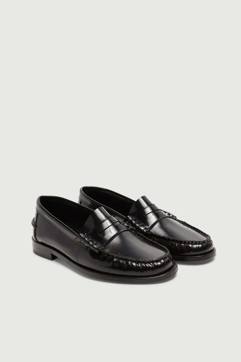Zoe Loafers in Black Leather - Image 3