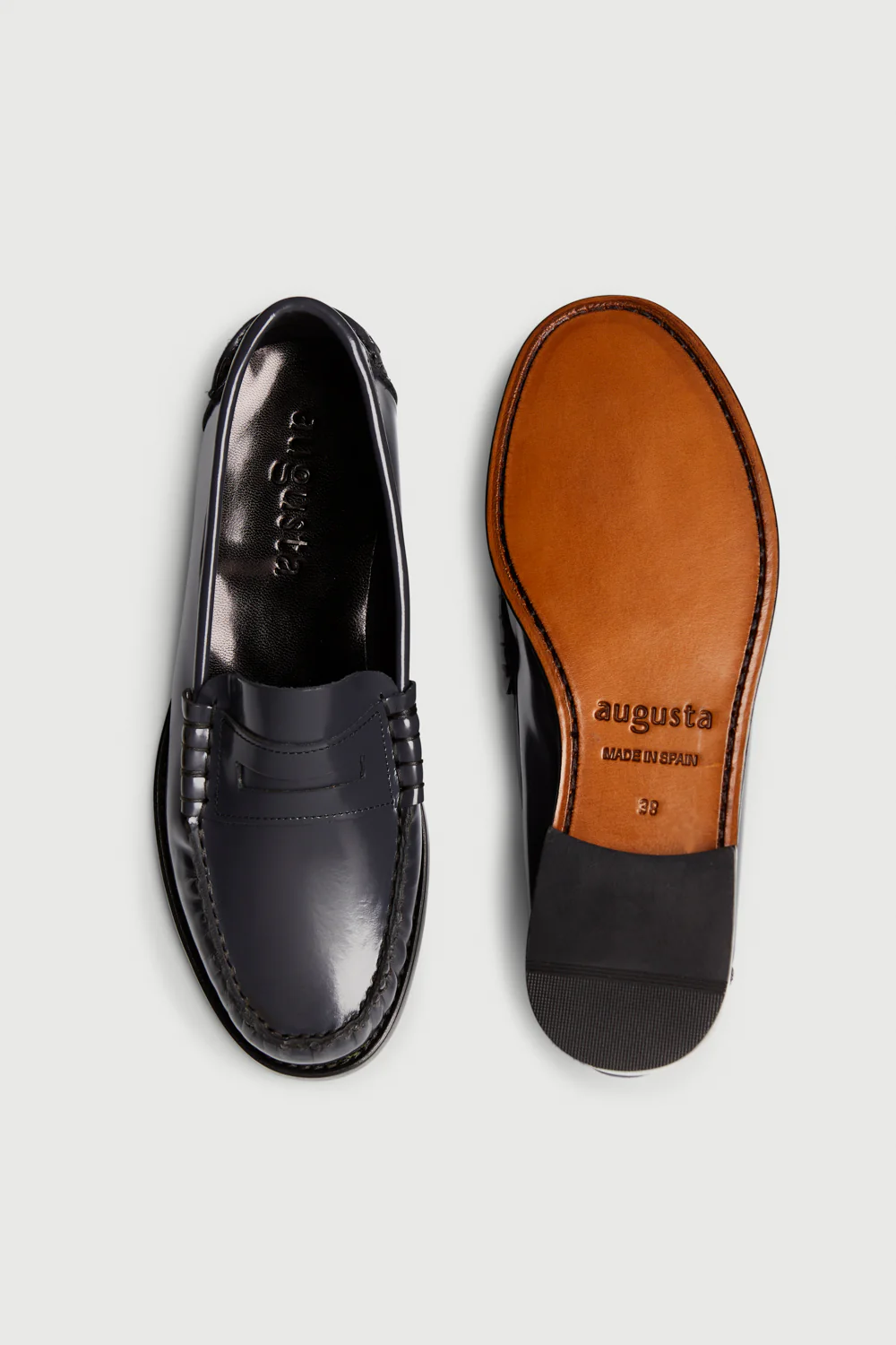 Zoe Loafers in Grey Leather - Image 7